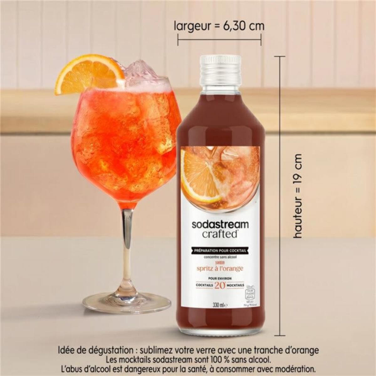 Concentré SODASTREAM mixer saveur Spritz sans alcool 330mL