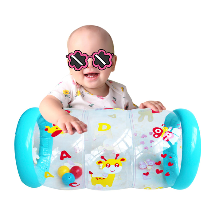 DAM Rodillo hinchable infantil 45x22x22 Cm. Color: Azul