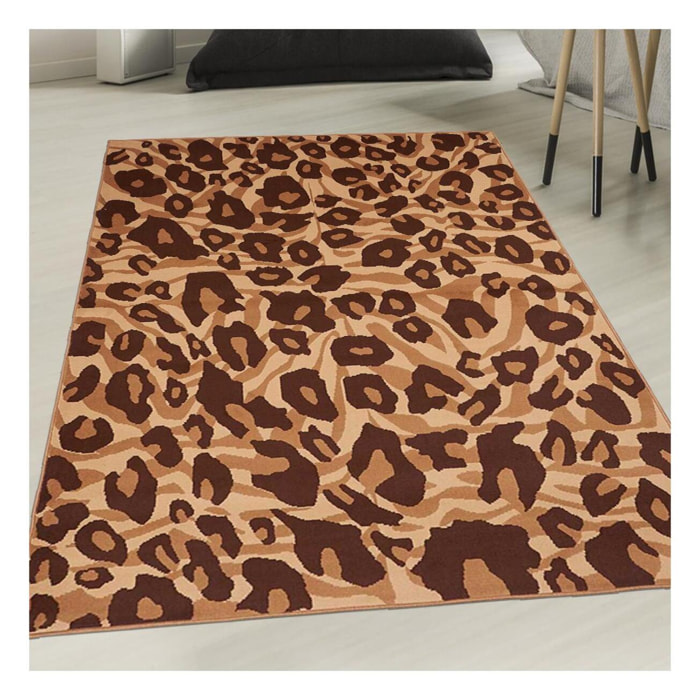 Tapis salon et chambre tissé motif animaux JICI