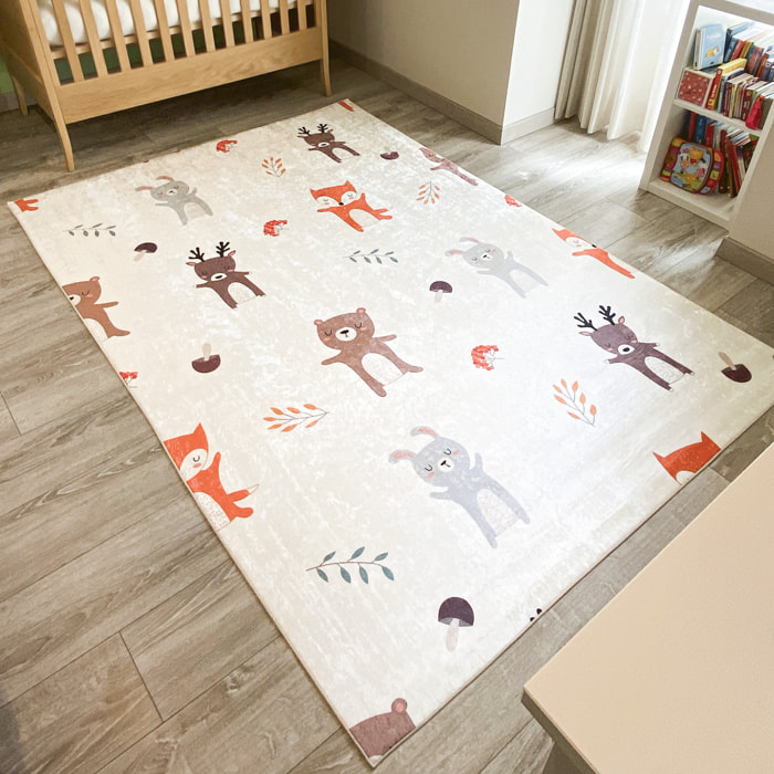 HAPPY - Tapis animaux pour chambre enfant et bébé