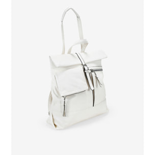 Mochila antirrobo beige con bolsillos