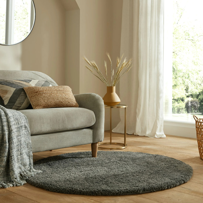 Tapis carré PLUME Gris