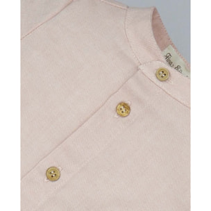 CAMISA OXFORD BOTÓN MADERA ROSA