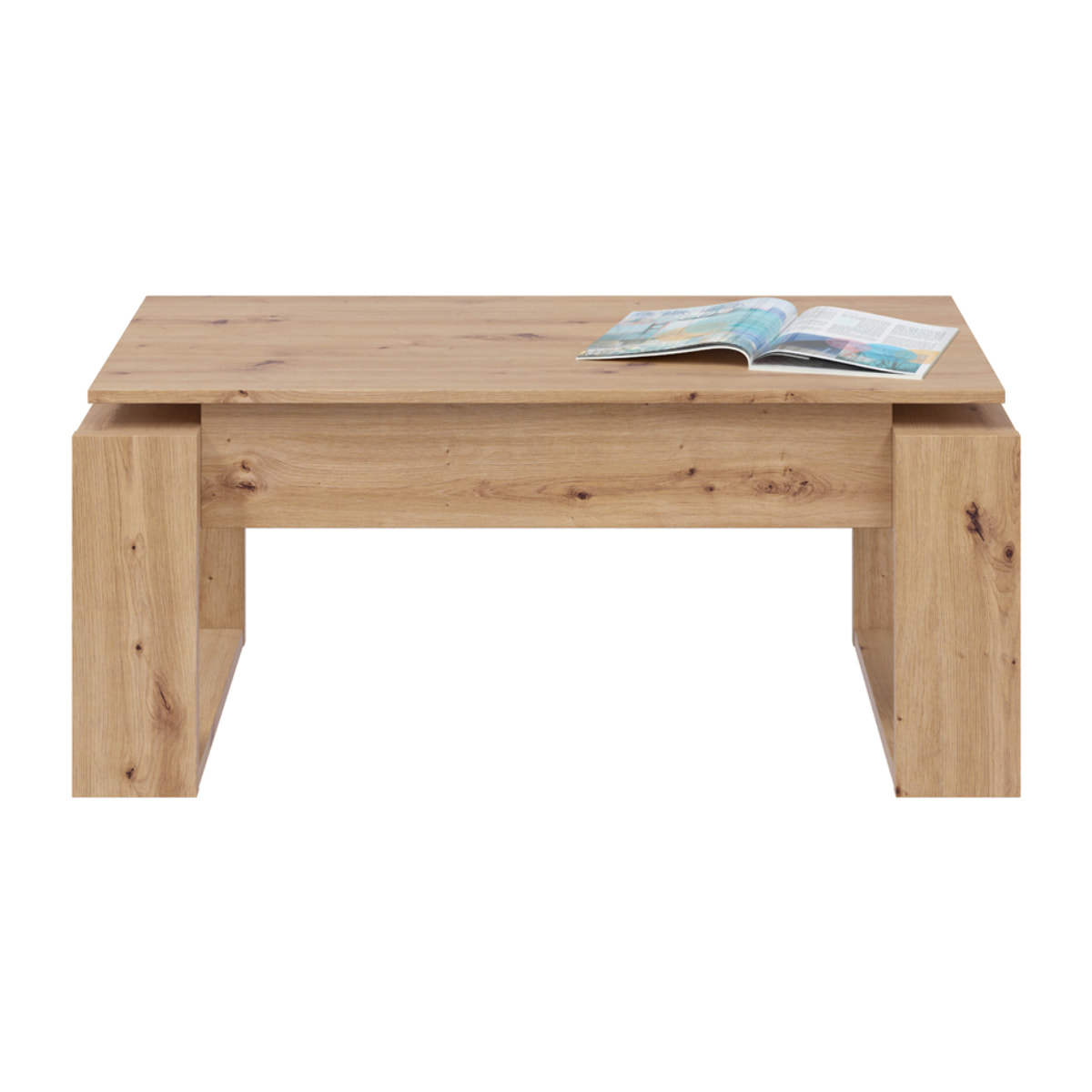 Mesa Centro Elevable 45x105x55 Cm Roble Nodi
