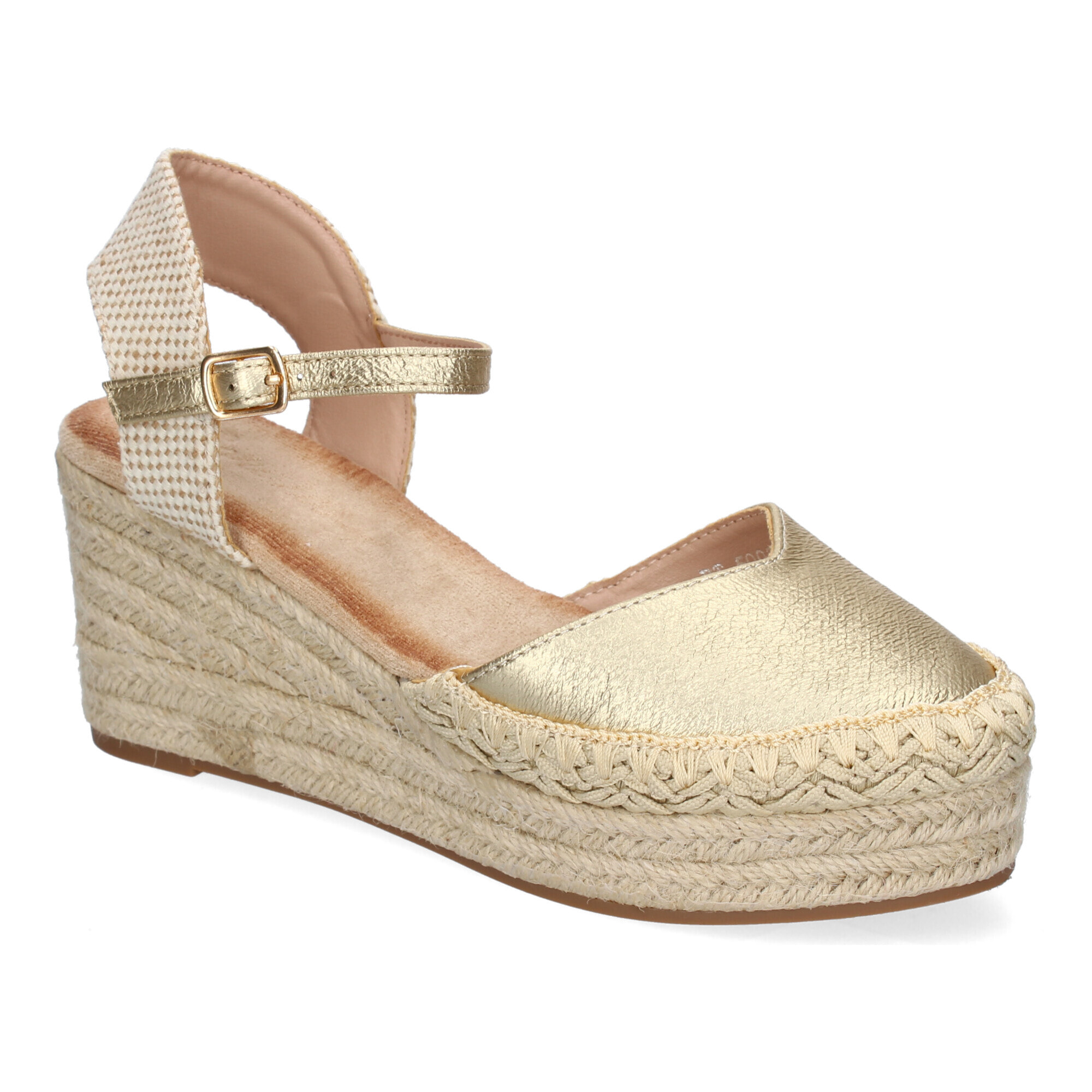 Sandalia de Cuña de Yute para Mujer, Comodas y Elegantes con Detalles Trenzados