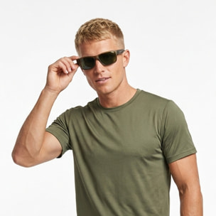 Gafas PALOALTO modelo SANDBOARD, en color Montura marrón mate con lentes polarizadas G15 verdes.