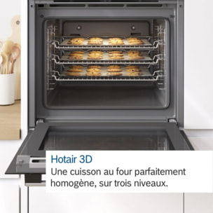 Four encastrable BOSCH HBF133BR0 - Catalyse - Chaleur pulsée - Série 2 HOTAIR 3D