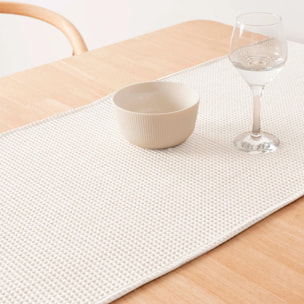 Chemin de table Waffle Naturel 45x140 cm