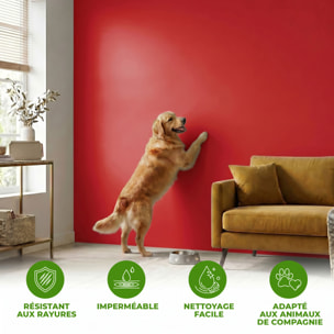 Rouleau adhésif décoratif Vinyle au Mètre - Rouge cerise - Sticker Lavable Imperméable Mur Cuisine Meubles