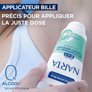 Narta Tube Roll-On 2-en-1 Anti-Transpirant 72H + Soin au Probiotique Anti-Irritations 50 ml