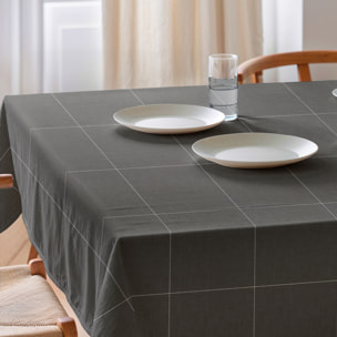 Mantel estampado antimanchas LAO ANTRACITA