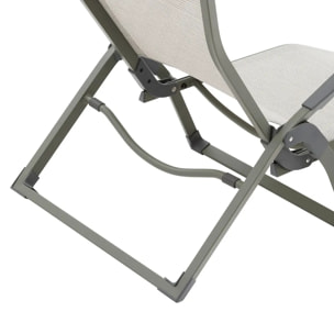 Transat "Decima" vert & vert laurier aluminium et texaline