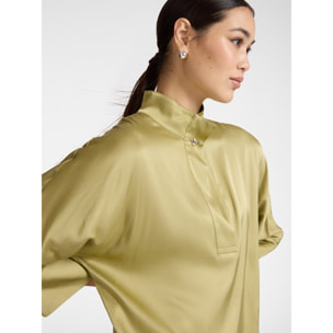 Elena Mirò - Camisa de satén - Verde claro