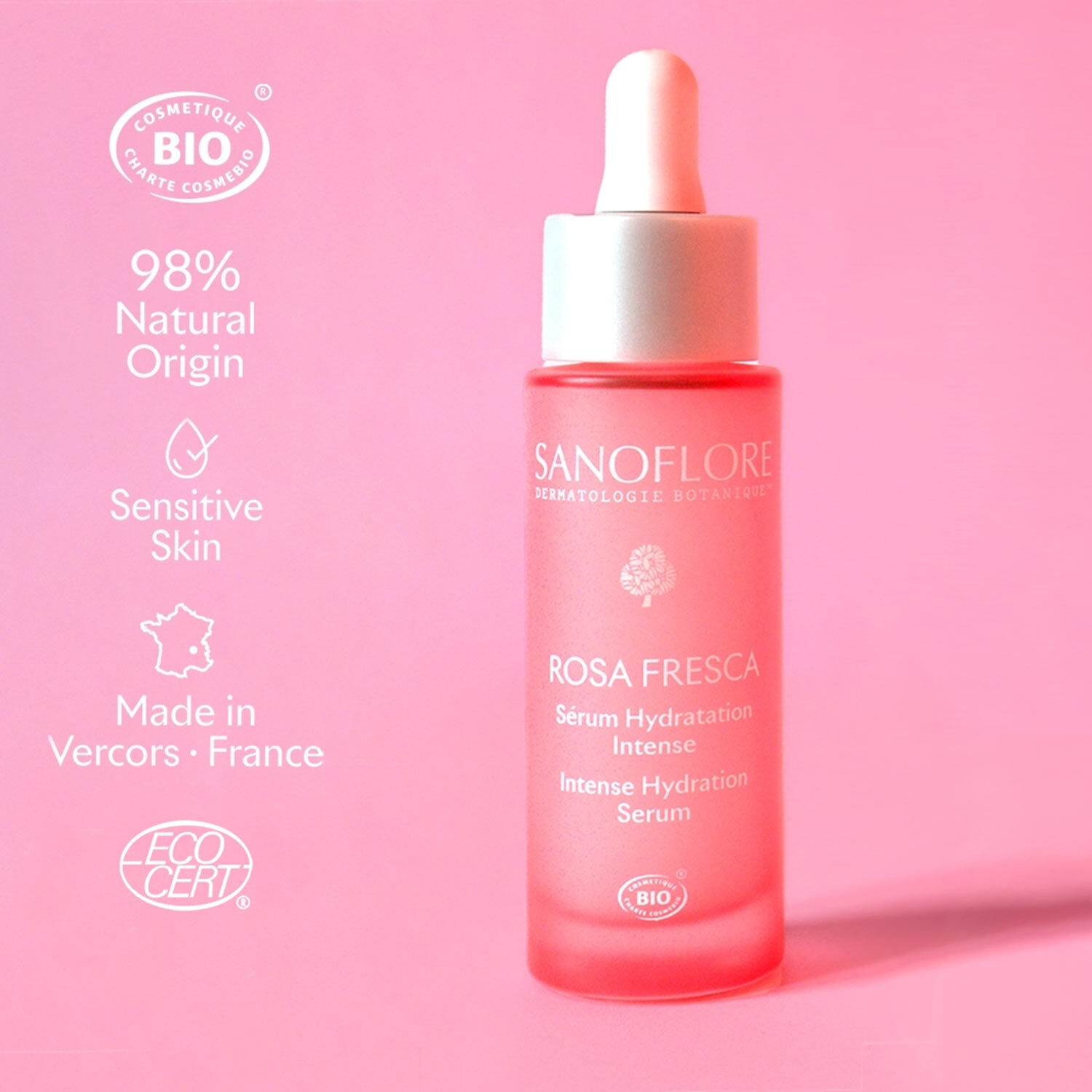 Sérum rosa fresca - Sérum concentré hydratant booster d'éclat