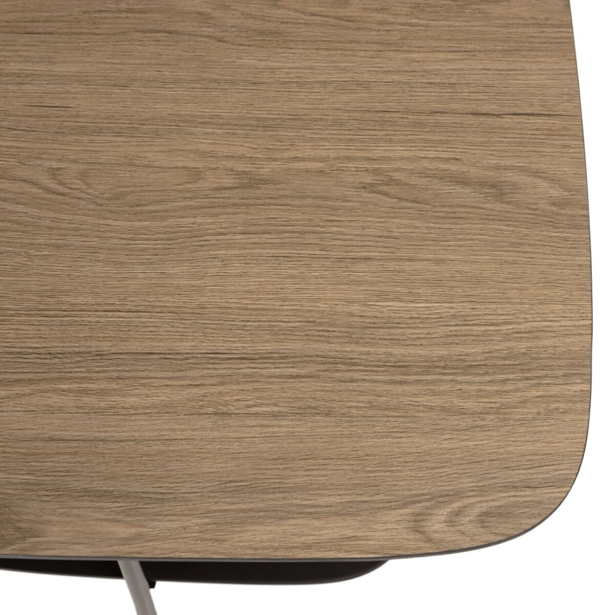 JULIA - Table basse 2 plateaux PM bi-matière mocha/noir pieds métal