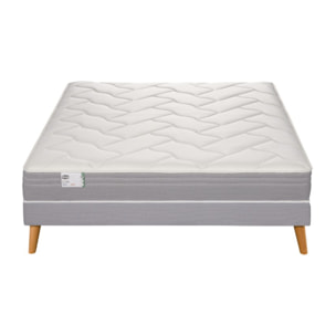 Ensemble L ADORABLE, matelas H23 ressorts ensachés, très ferme, sommier