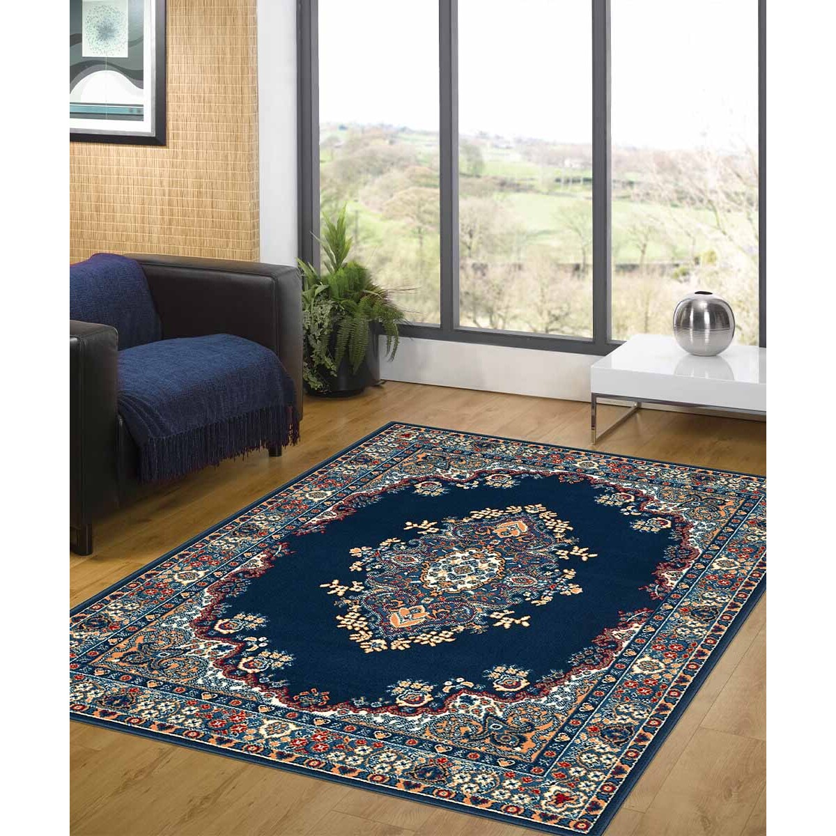 Tappeto Motivo Persiano Blu