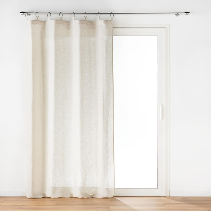 Rideau polylin à anneaux tamisant - Naturel