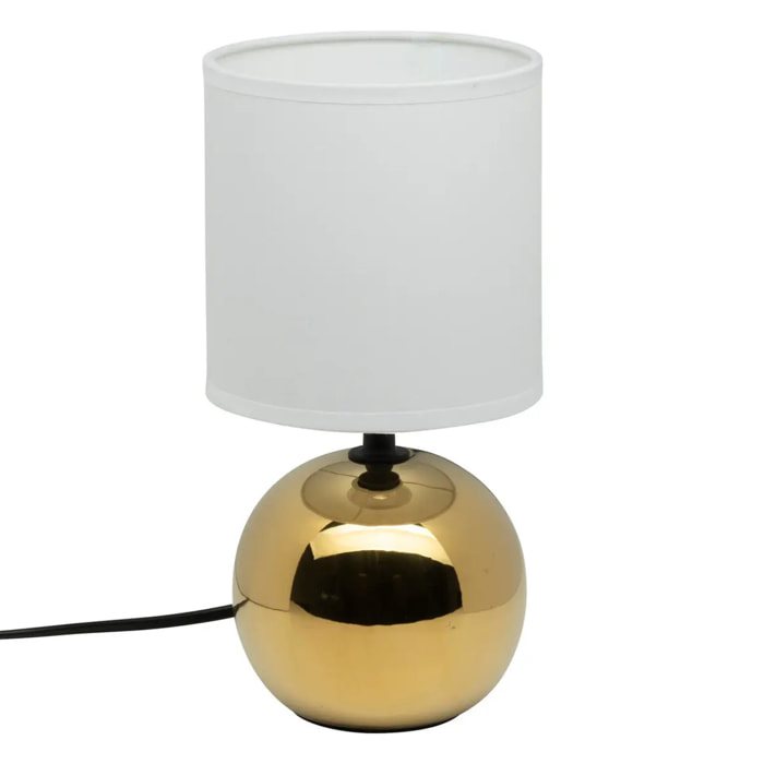 Lampe céramique "Timéo" H25cm or