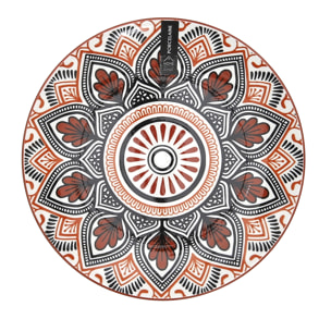 Assiette Mandala Orange D19cm
