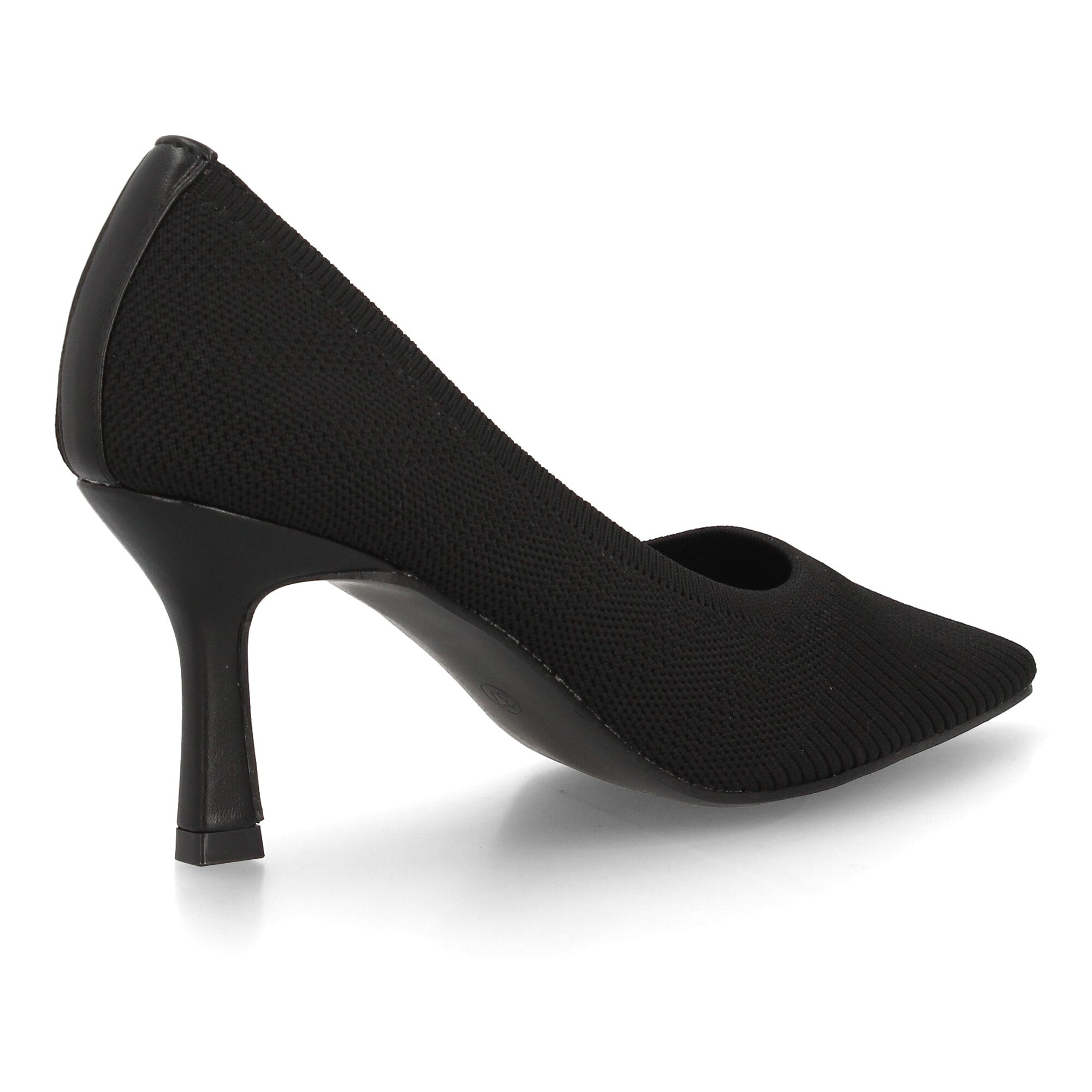 Zapato salón para mujer con tacón, punta fina y tejido elástico