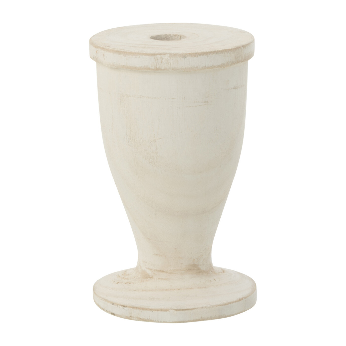 J-Line bougeoir - bois - blanc - large