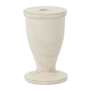 J-Line bougeoir - bois - blanc - large