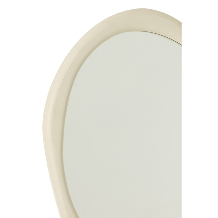 J-Line Miroir Mural Moderna Mdf/Miroir Blanc Small