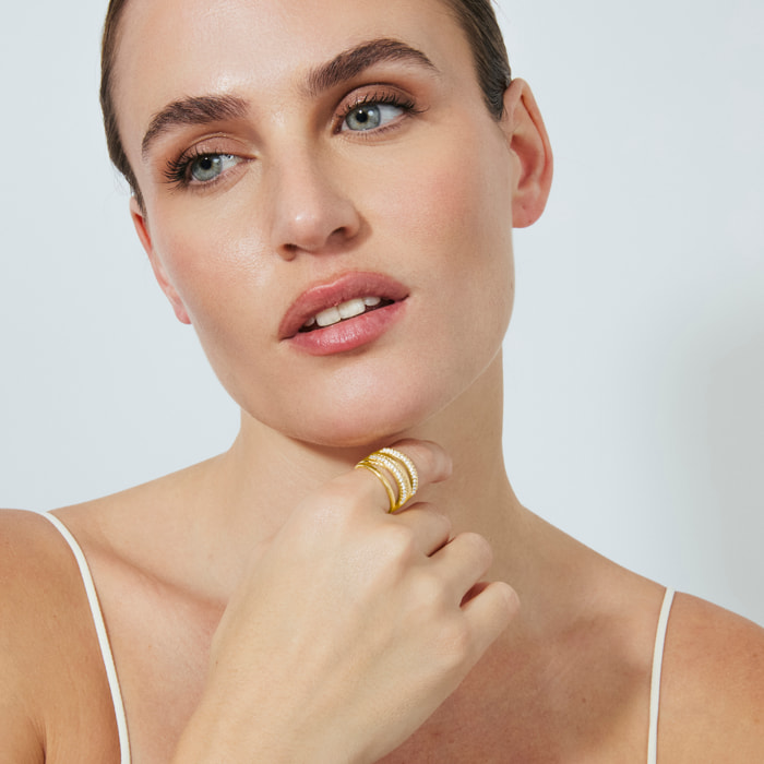Anillo Raves acabado oro amarillo 18k