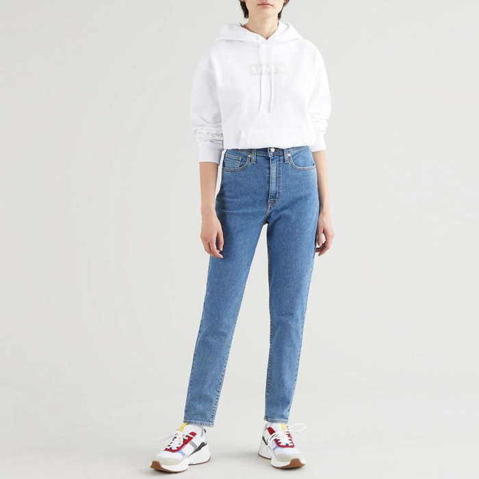 Jeans All alone - mom fit - algodón - azul