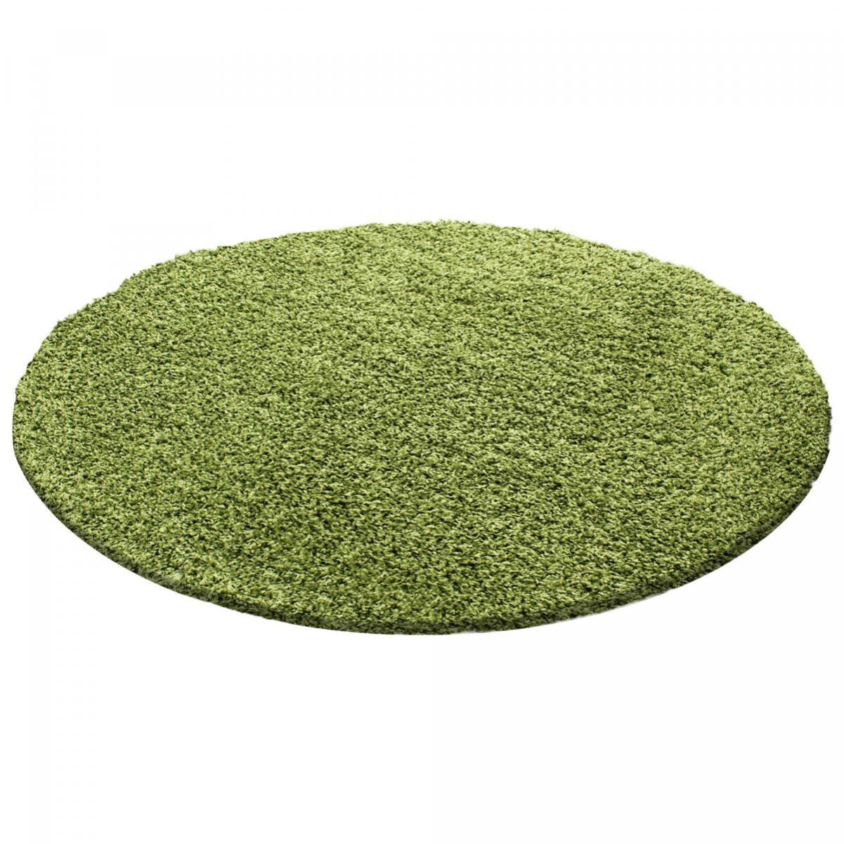 Tapis poils longs shaggy tissé motif uni ROCA