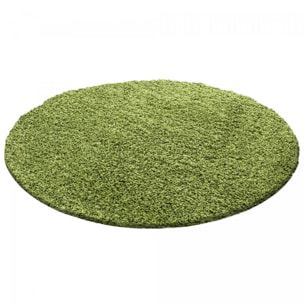 Tapis poils longs shaggy tissé motif uni ROCA