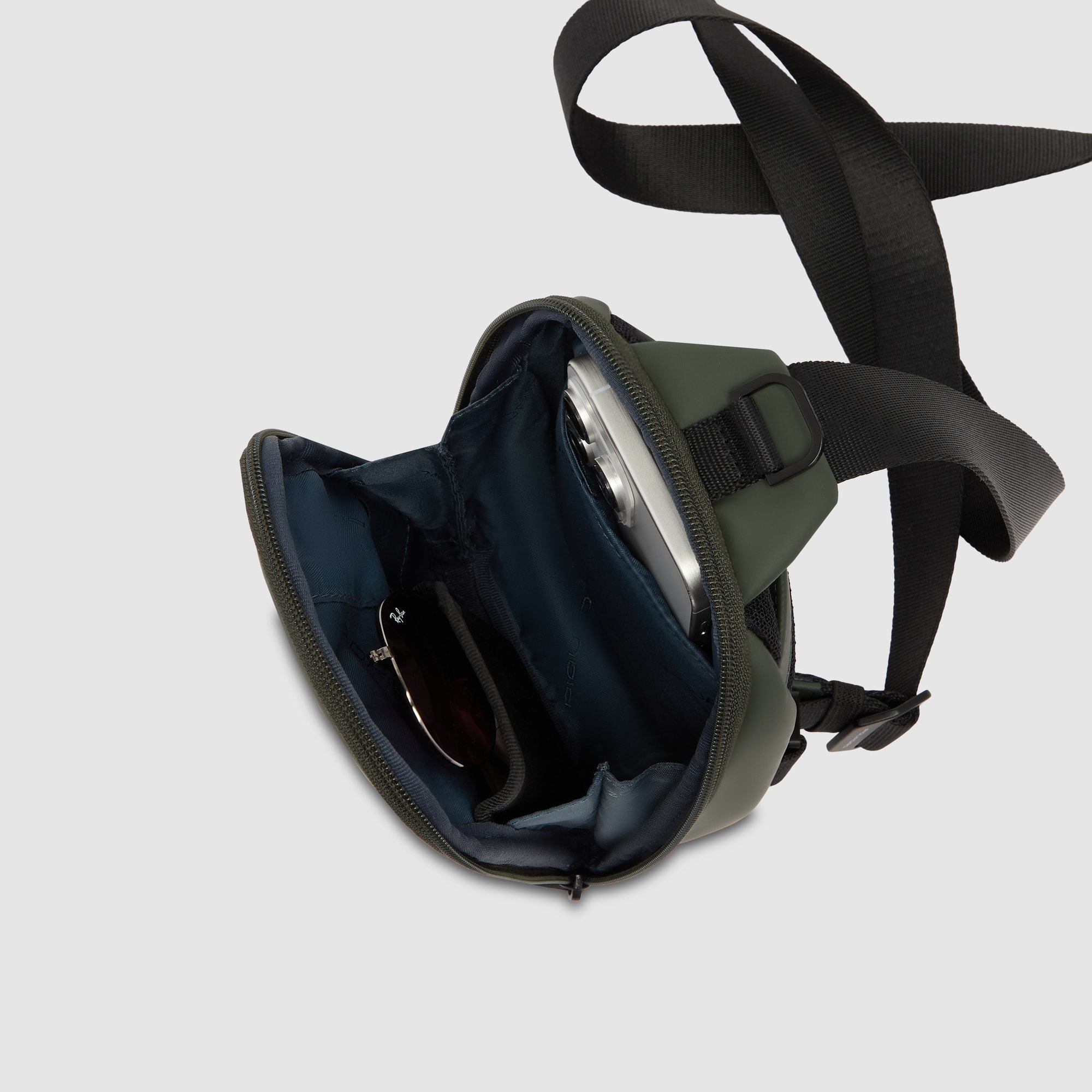 Piquadro Porta smartphone tessuto gommato