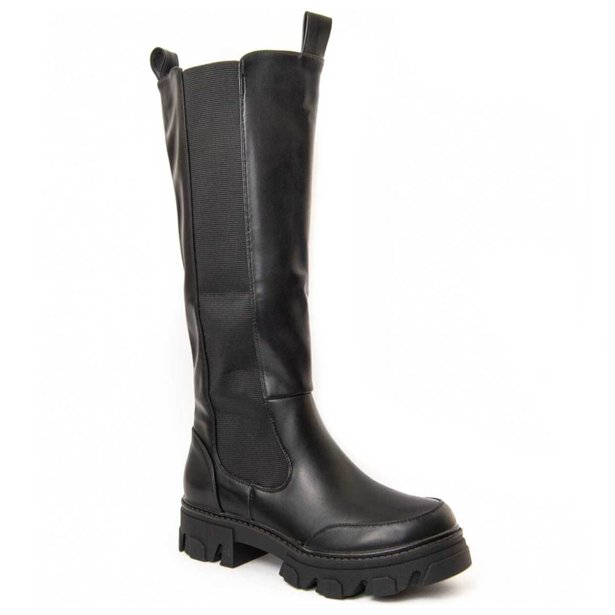 Bota De Plataforma - Negro - Altura: 4 Cm