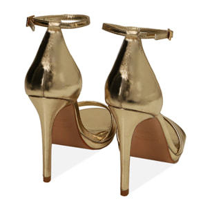 Sandali oro-giallo laminati