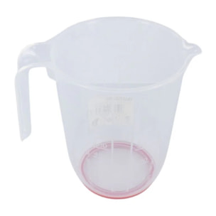 Verre doseur transparent en plastique 1 litre Fackelmann Basic