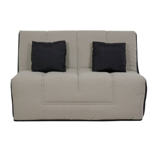 Banquette BZ WASHINGTON 160x200, matelas Simmons, coton gris