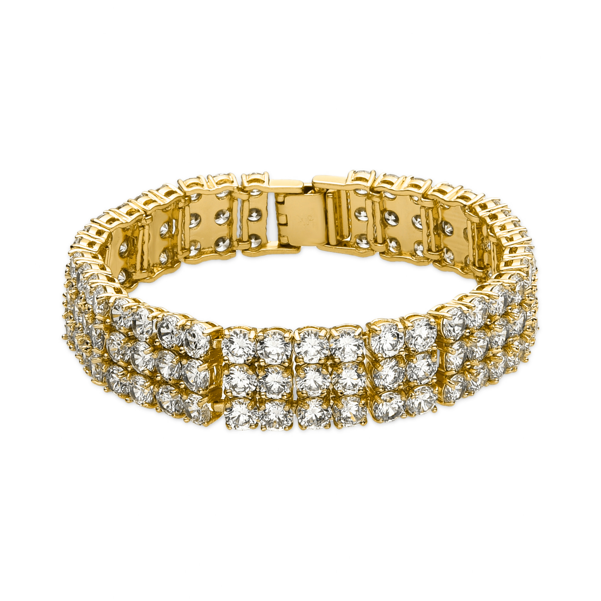 Pulsera con Circonita Brillante acabado oro 18k
