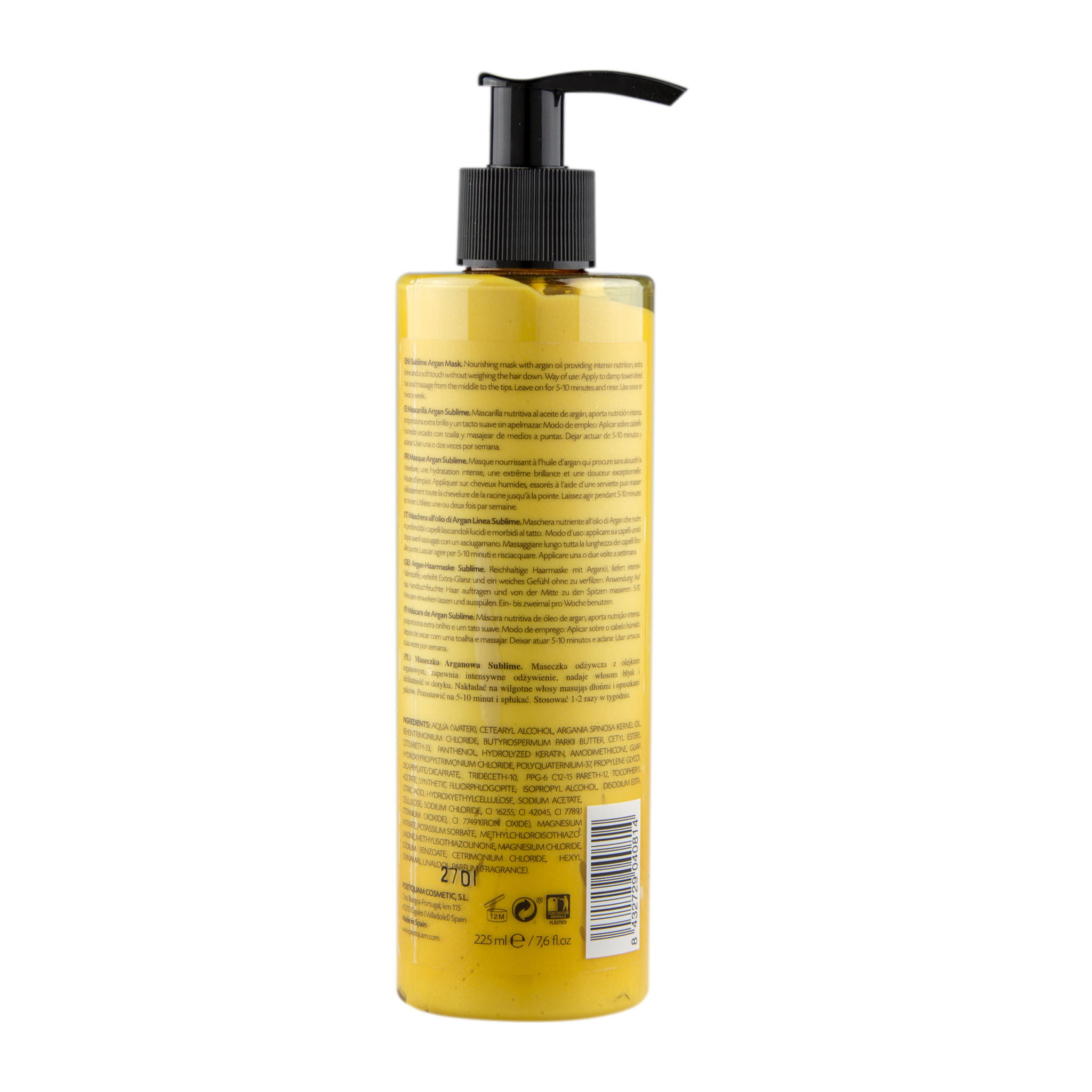 Maschera All'Olio Di Argan Linea Sublime 225 Ml.