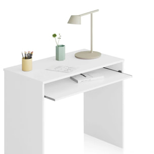 Mesa de escritorio compacta en blanco artik 90x54 cm Smile Blanco Artik (Blanco Mate)