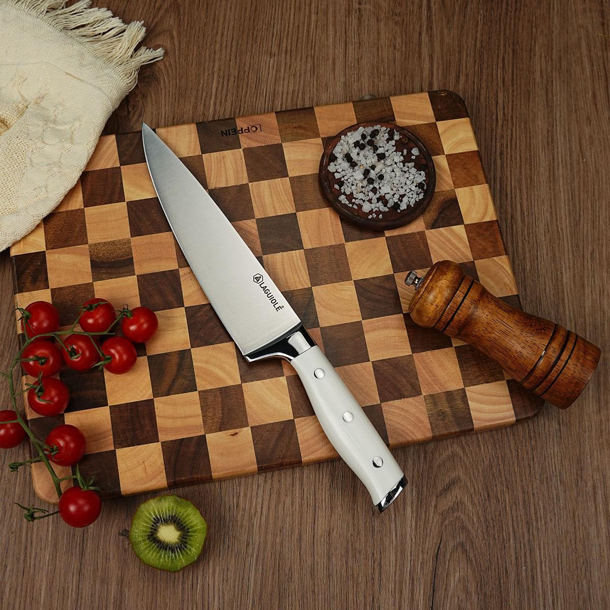 Couteau de chef blanc 34cm - "Elégance"