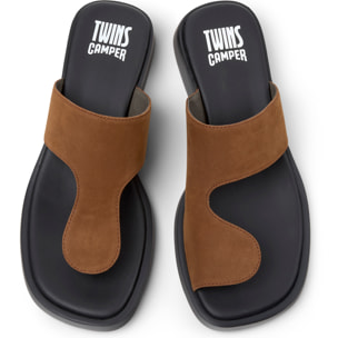 Sandalias - CAMPER Dana Twins - Marron - Cuero nobuk