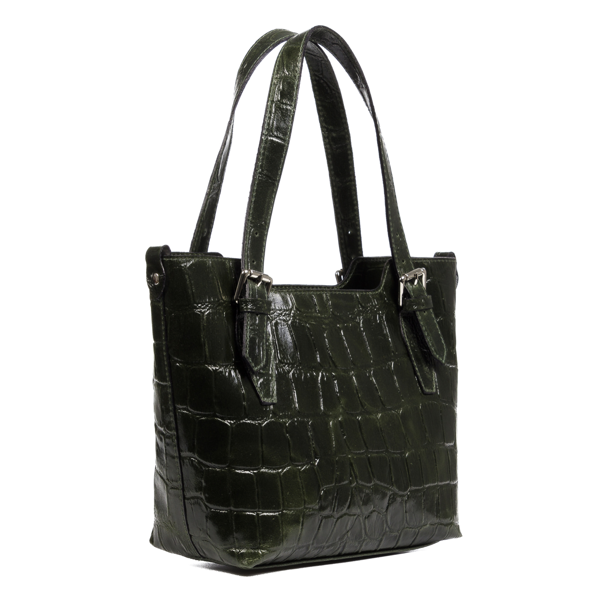 Arezzo Borsa tote Donna.Pelle autentica Camoscio Inciso Coccodrillo Grande Camoscio