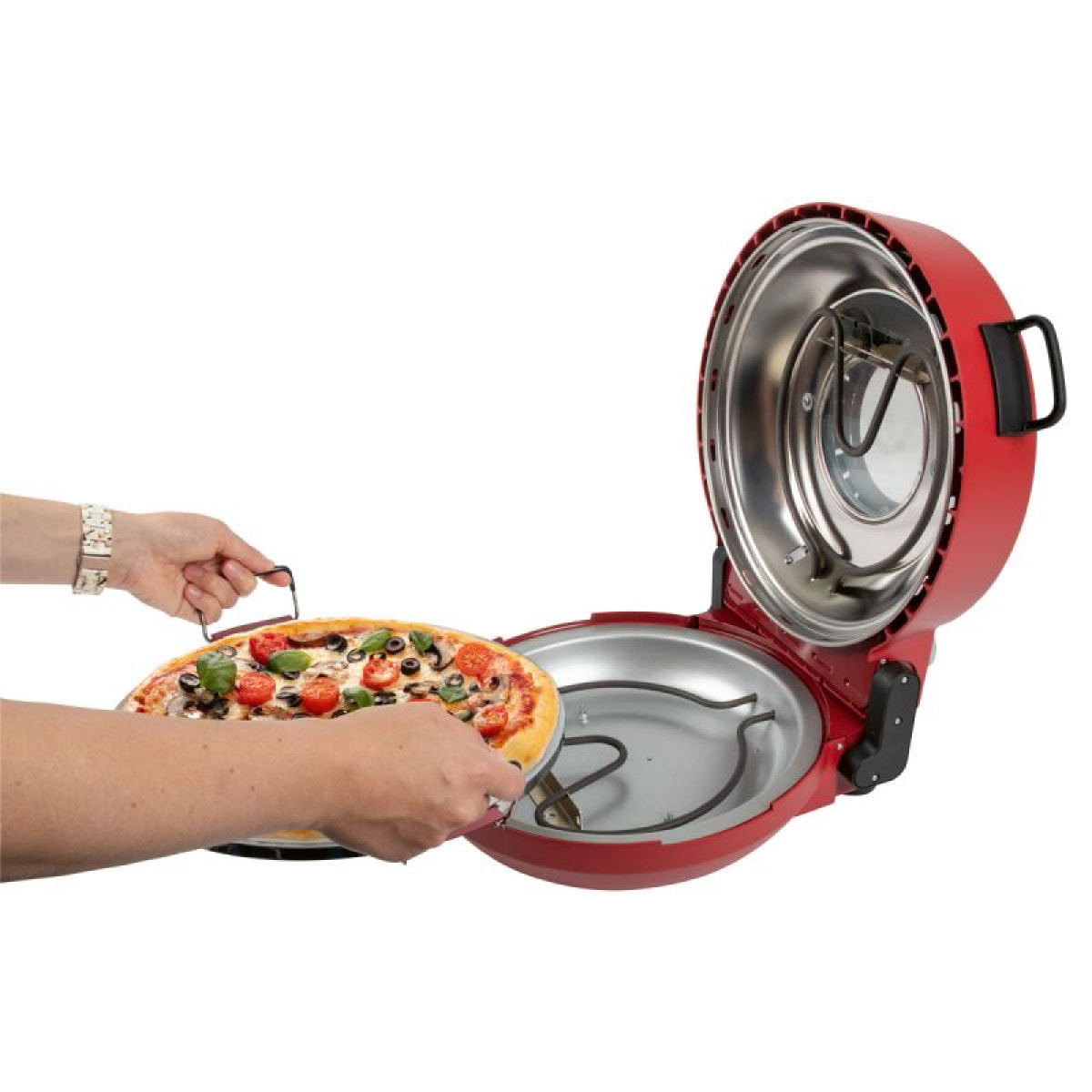 Machine à Pizza 1200W rouge Clatronic PM3787-Rouge