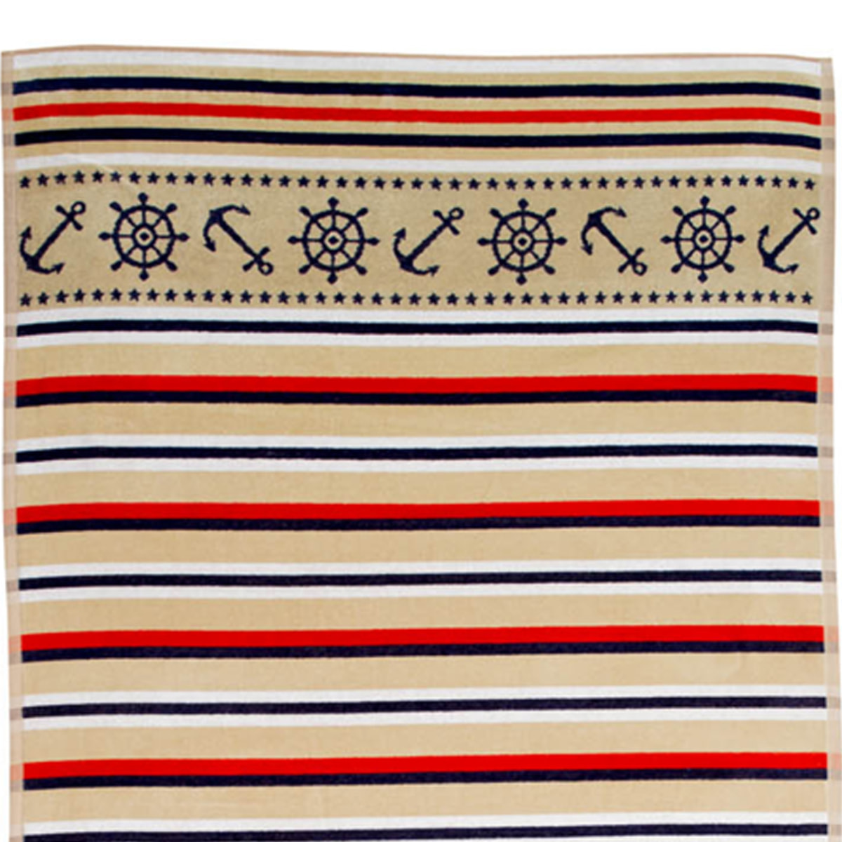 Telo Mare Spugna Jacquard Spiaggia Disegno St Tropez