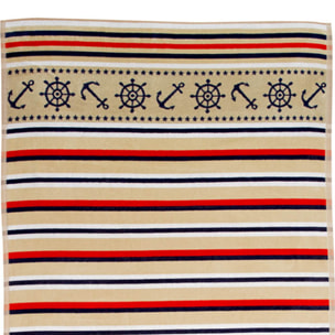 Telo Mare Spugna Jacquard Spiaggia Disegno St Tropez