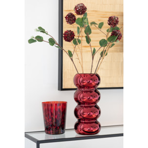 J-Line vase Rups - verre - rouge foncé