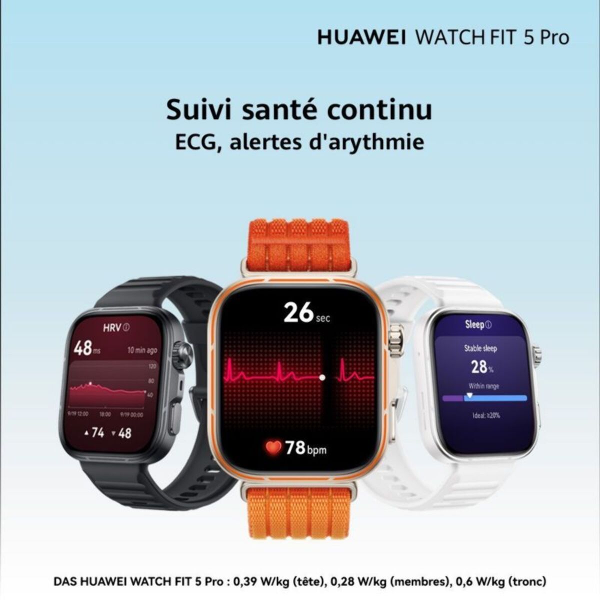 Montre connectée HUAWEI Pack Watch FIT 5 PRO orange+Freebuds SE4