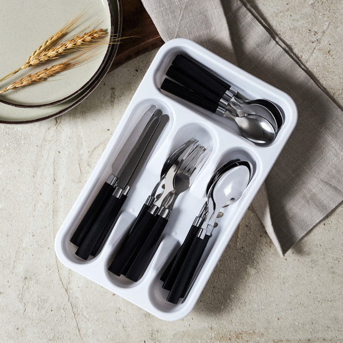 Range Couverts 16pcs Noir Campus