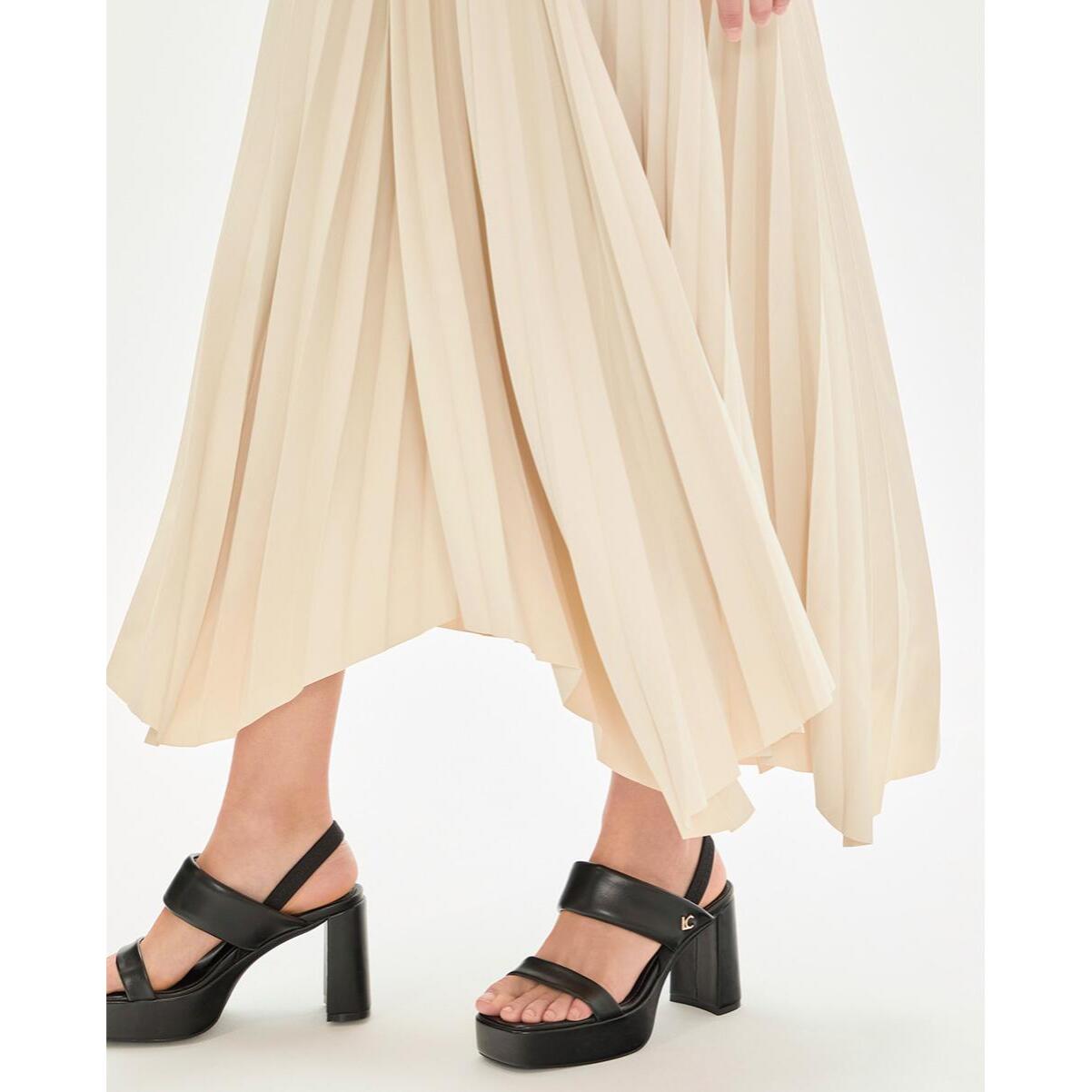 Gonna plissettata asimmetrica